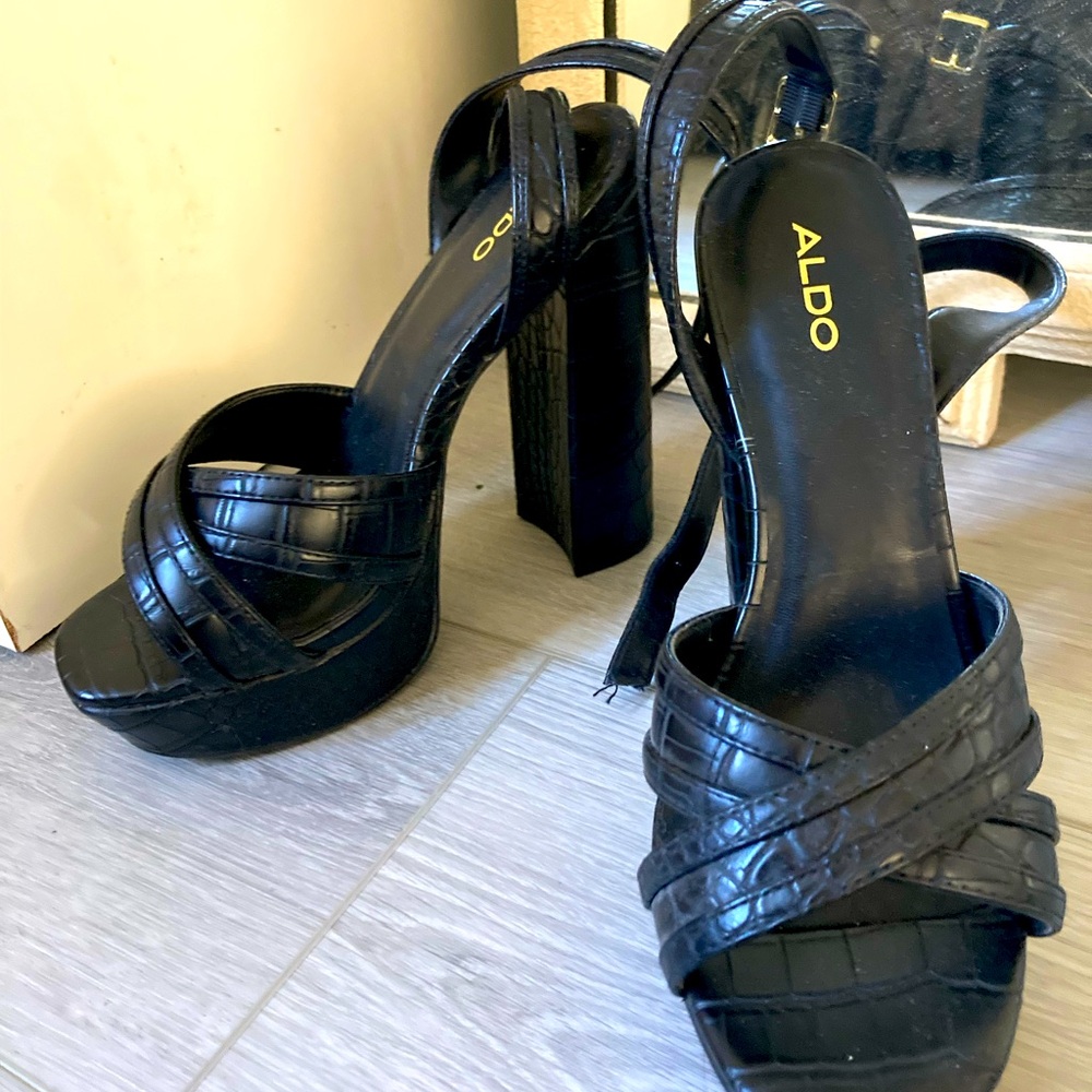 Aldo platform shoes heels new never worn 8.5 us - Picture 1 of 10